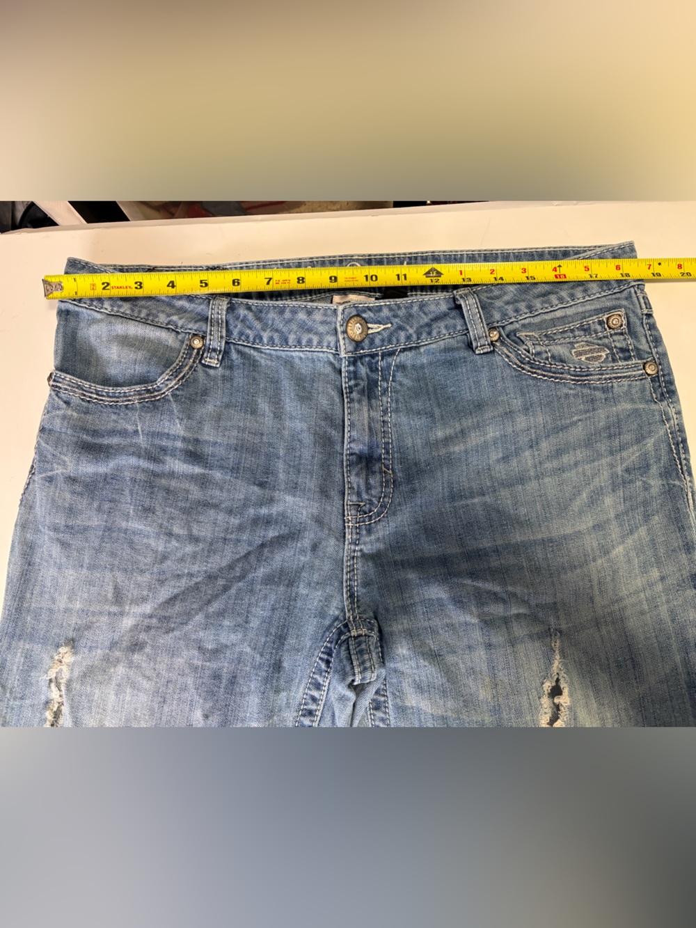 Harley-Davidson Women's Blue Boot Cut Jeans - Picture 7 of 9